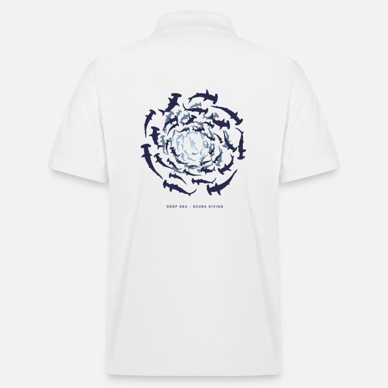 Grandes mers - Plongée sous-marine - Requin-marteau - Polo PREPSTER bio Stanley/Stella Unisexe - blanc