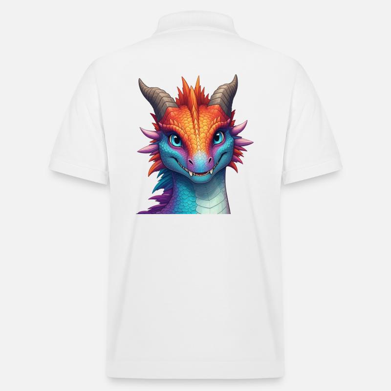 Lebendiger Arkaner Drache - Stanley/Stella Unisex Bio-Poloshirt PREPSTER - Weiß