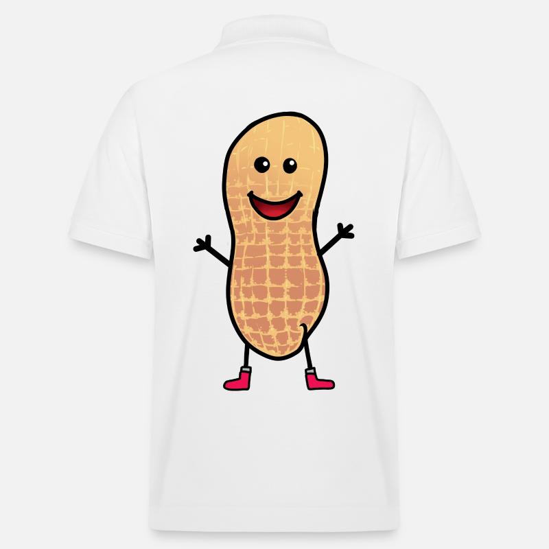 Cacahuète joyeuse Salutations Amis enfant - Polo PREPSTER bio Stanley/Stella Unisexe - blanc