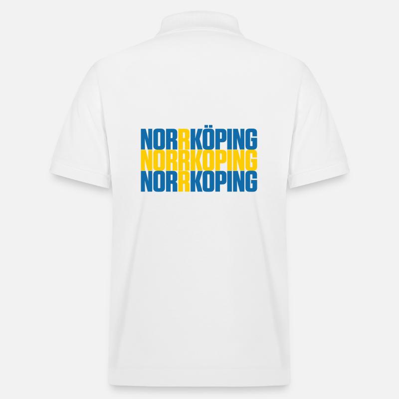 Norrköping Suède Drapeau - Polo PREPSTER bio Stanley/Stella Unisexe - blanc