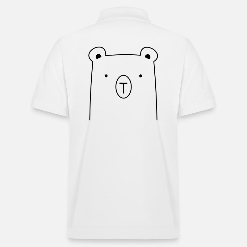 Bär Bärchen Knuddelbär Geschenkidee - Stanley/Stella Unisex Bio-Poloshirt PREPSTER - Weiß