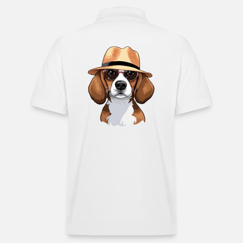 cavalier king charles, beagle, chien - Polo PREPSTER bio Stanley/Stella Unisexe - blanc