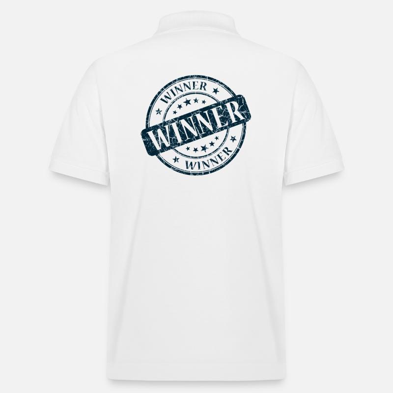 Gewinner, Gewinner, Beste, Gewinner, Beste - Stanley/Stella Unisex Bio-Poloshirt PREPSTER - Weiß