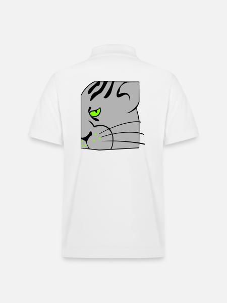 Cat - Stanley/Stella Unisex Organic Polo Shirt PREPSTER - white