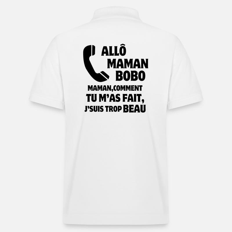 Mama, Super-Mama, Mutter und Sohn - Stanley/Stella Unisex Bio-Poloshirt PREPSTER - Weiß