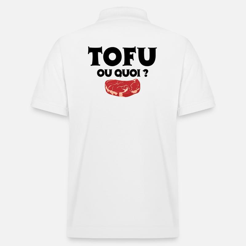 vegetarisch, vegan, Tofu - Stanley/Stella Unisex Bio-Poloshirt PREPSTER - Weiß
