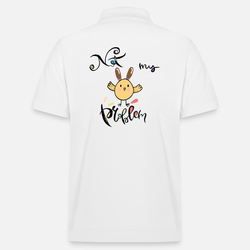 Pâques, ce n’est pas mon problème - Polo PREPSTER bio Stanley/Stella Unisexe - blanc