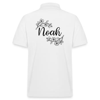 Noah | name of name | Vectorgraphic ! - Stanley/Stella Unisex Bio-Poloshirt PREPSTER - Weiß - Hinten - Andy (188cm)