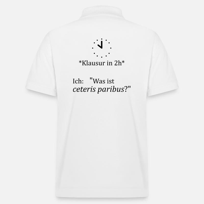 Unispruch "ceteris paribus" Geschenk, Studenten - Stanley/Stella Unisex Bio-Poloshirt PREPSTER - Weiß