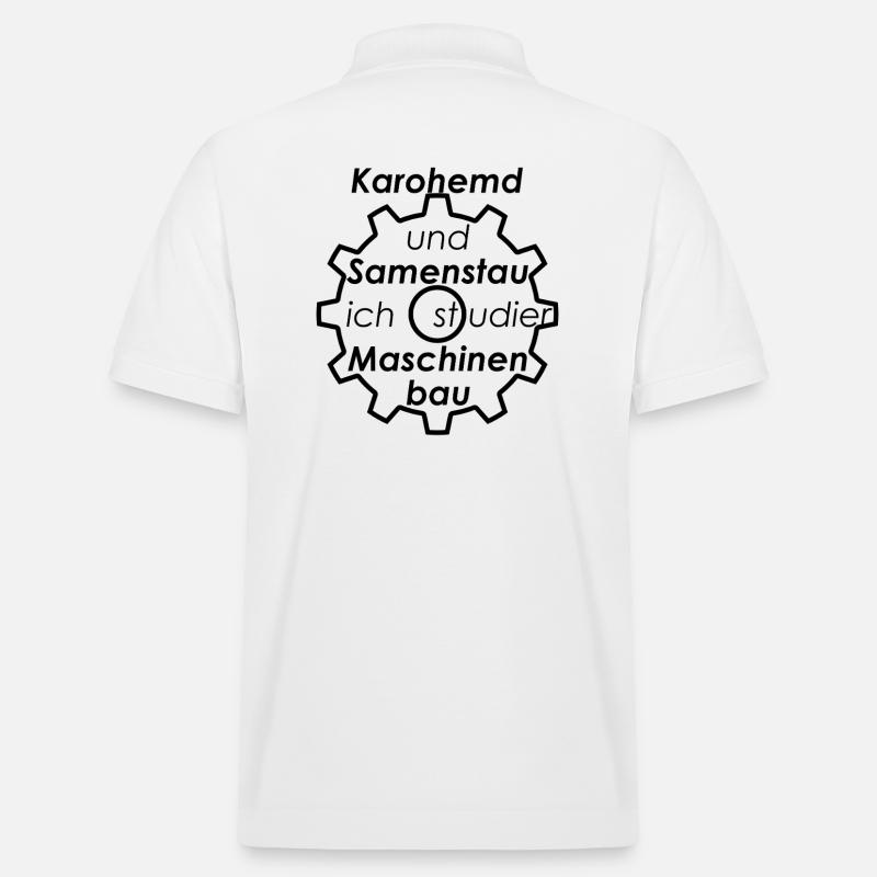 Unispruch "Karohemd und Samenstau" Studenten - Stanley/Stella Unisex Bio-Poloshirt PREPSTER - Weiß