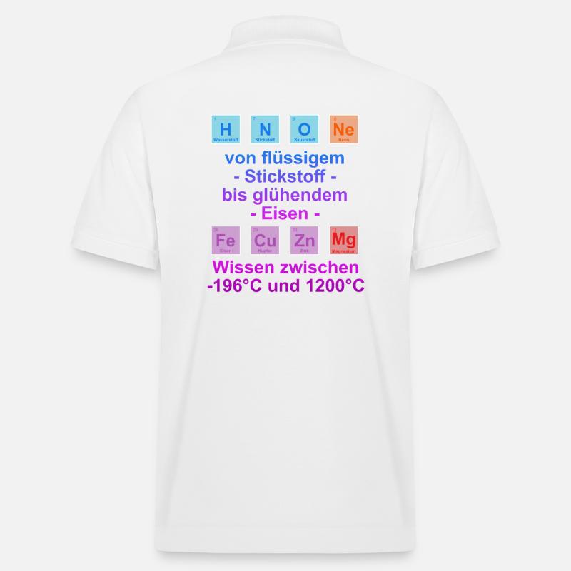Unispruch "auf Temperatur" Geschenk, Studenten - Stanley/Stella Unisex Bio-Poloshirt PREPSTER - Weiß