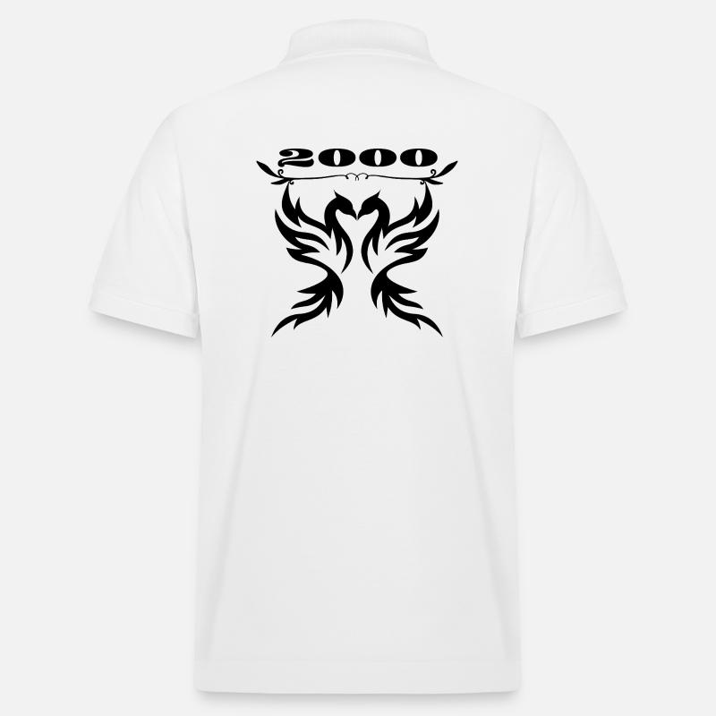Silhouettes des ailes noires 2000 - Polo PREPSTER bio Stanley/Stella Unisexe - blanc