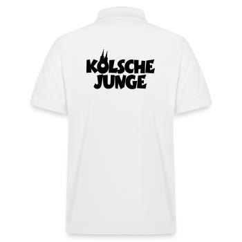 Kölsche Junge - Kölner Jungs aus Köln - Stanley/Stella Unisex Bio-Poloshirt PREPSTER - Weiß - Hinten - Andy (188cm)