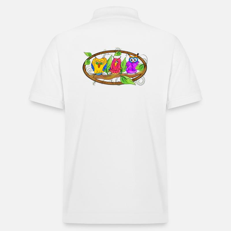 Weisheit - Eulen Edition - Stanley/Stella Unisex Bio-Poloshirt PREPSTER - Weiß