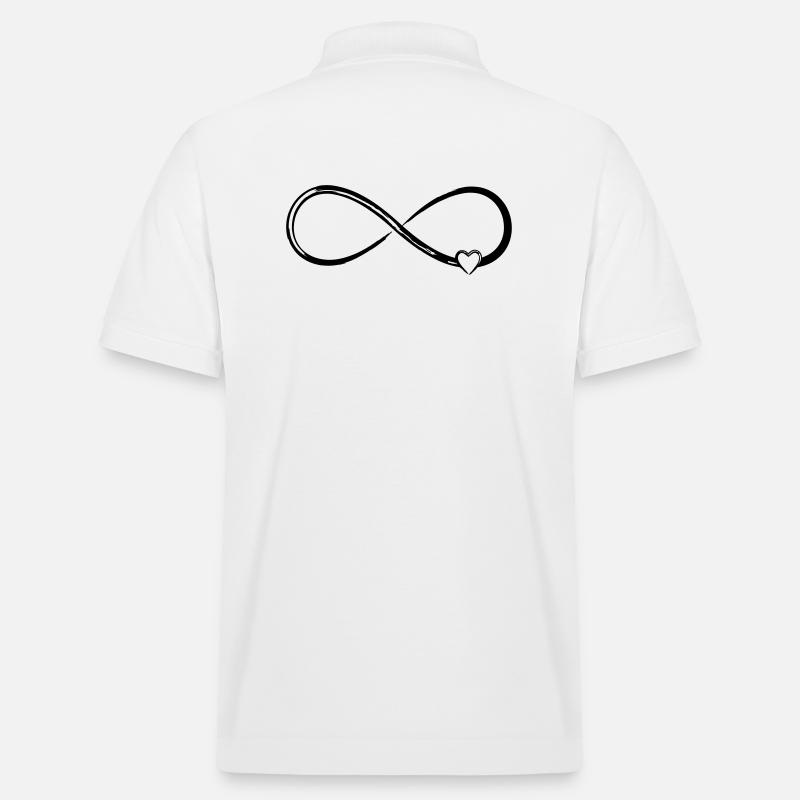 Unendlichkeitzeichen Symbol Liebe - Stanley/Stella Unisex Bio-Poloshirt PREPSTER - Weiß