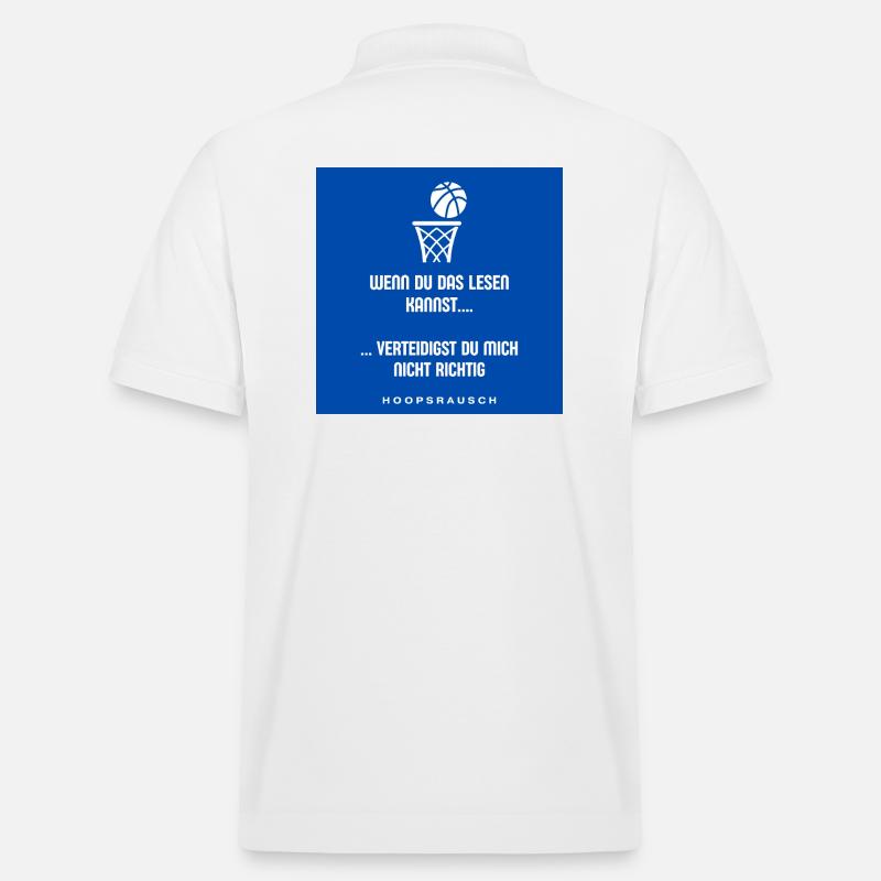 Lesen oder Verteidigen Spruch Hoopsrausch - Stanley/Stella Unisex Bio-Poloshirt PREPSTER - Weiß