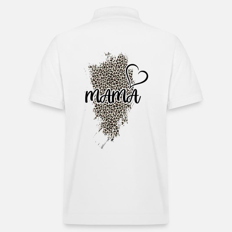 Maman « maman léopard » Maman - Polo PREPSTER bio Stanley/Stella Unisexe - blanc