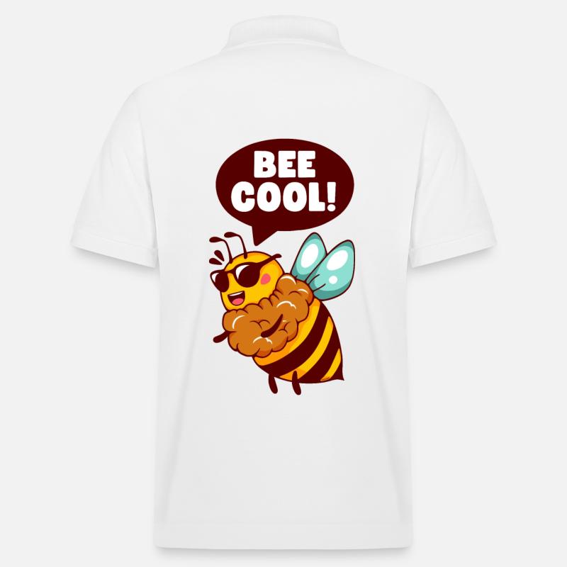 Bee cool - Lustige Biene - Stanley/Stella Unisex Bio-Poloshirt PREPSTER - Weiß