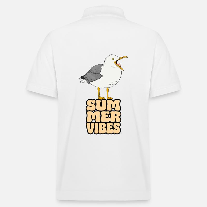 Ambiance estivale Seagull - Polo PREPSTER bio Stanley/Stella Unisexe - blanc