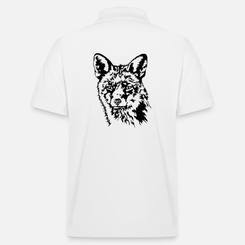 Fuchs Rotfuchs Wildtier Waldtier Wilsigns - Stanley/Stella Unisex Bio-Poloshirt PREPSTER - Weiß