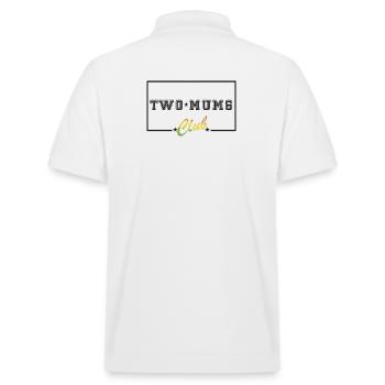 Two mums club LGBT 2 Mamas Mütter - Stanley/Stella Unisex Organic Polo Shirt PREPSTER - white - Back - Andy (188cm)