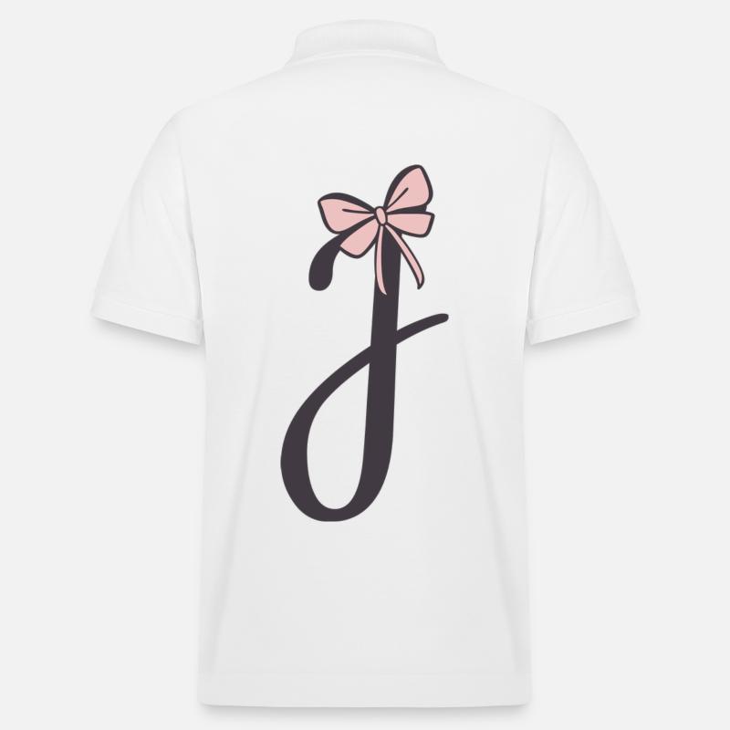 Anfangsbuchstabe J Schleifchen - Stanley/Stella Unisex Bio-Poloshirt PREPSTER - Weiß