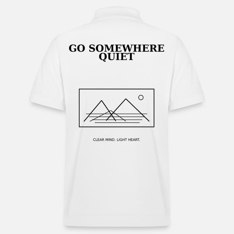 08_go_somewhere_quiet - Stanley/Stella Unisex Bio-Poloshirt PREPSTER - Weiß