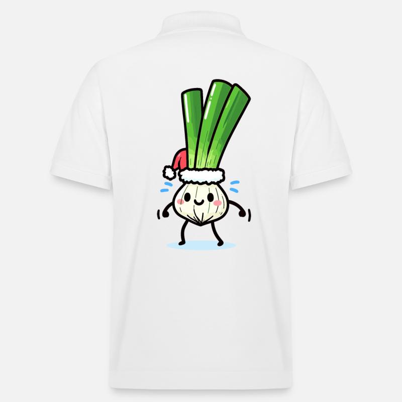 Saint-Nicolas mignon oignon de printemps - Polo PREPSTER bio Stanley/Stella Unisexe - blanc