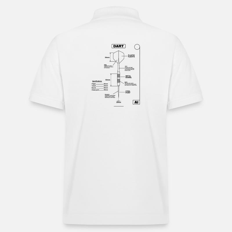 Plan de Fléchettes, Fléchettes - Polo PREPSTER bio Stanley/Stella Unisexe - blanc