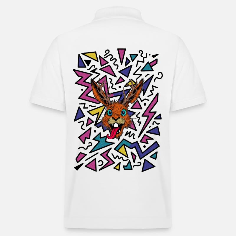 Raurackl 90s - Stanley/Stella Unisex Bio-Poloshirt PREPSTER - Weiß