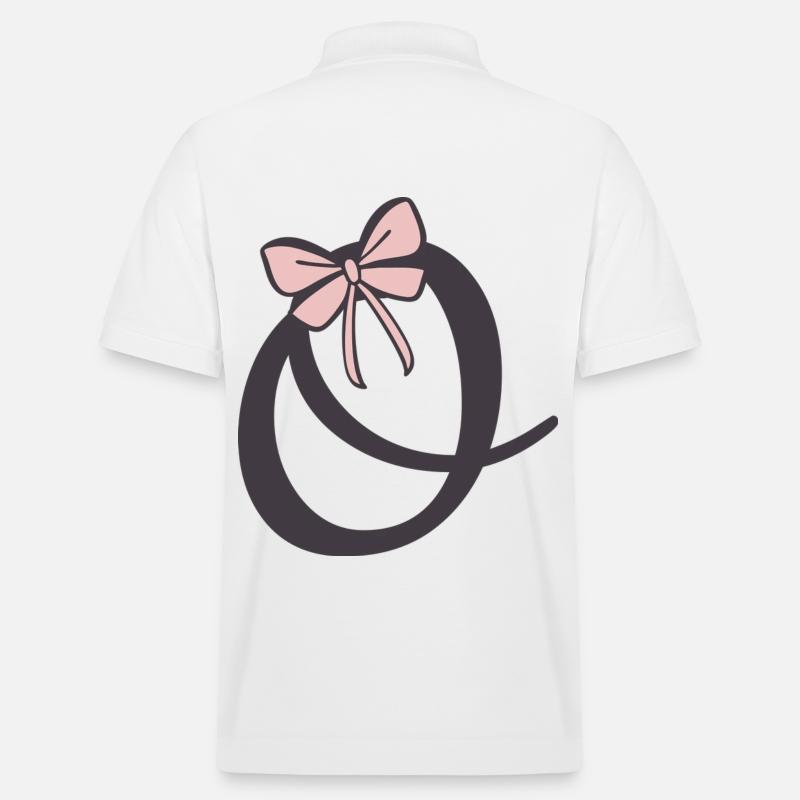 Lettre initiale O Ruban - Polo PREPSTER bio Stanley/Stella Unisexe - blanc