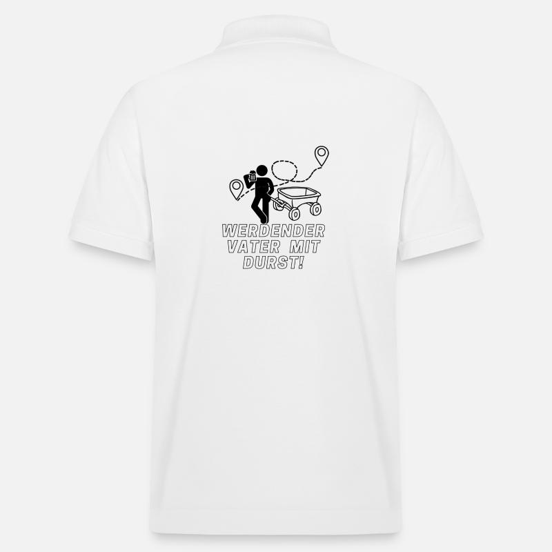 Werdender Vater mit Durst! - Stanley/Stella Unisex Bio-Poloshirt PREPSTER - Weiß
