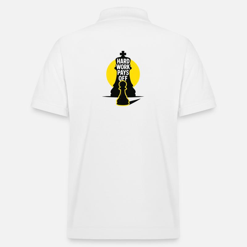 HardWorkPaysOff - Polo PREPSTER bio Stanley/Stella Unisexe - blanc