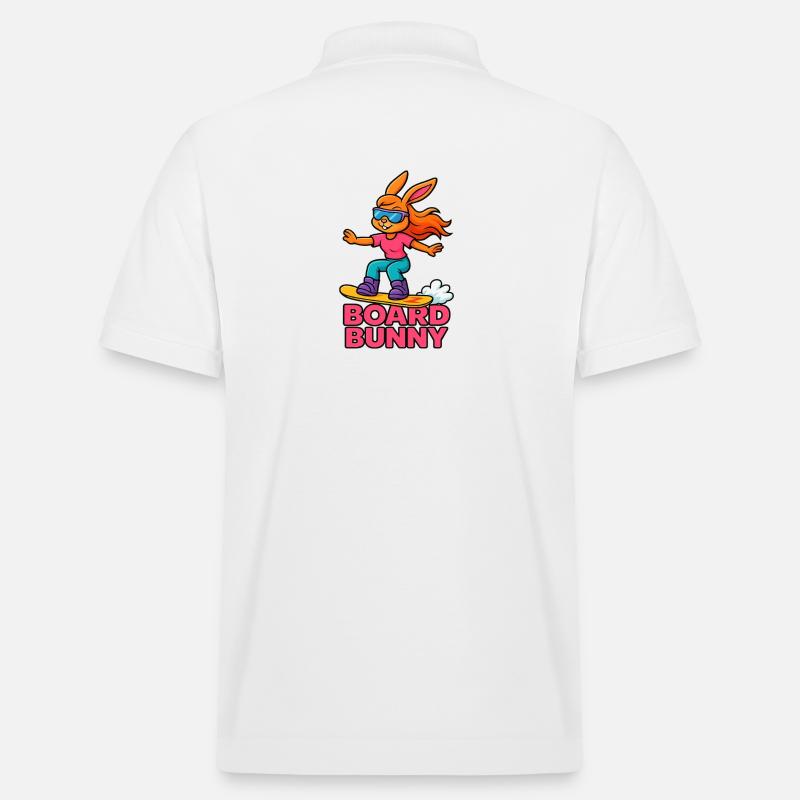 Board Bunny Surf Vibe - Stanley/Stella Unisex Bio-Poloshirt PREPSTER - Weiß