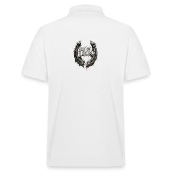 Out Of Luck – Industrie-Rave - Stanley/Stella Unisex Bio-Poloshirt PREPSTER - Weiß - Hinten - Andy (188cm)