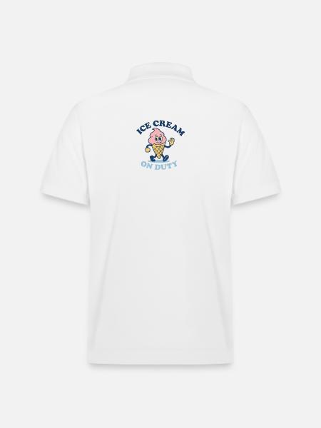 Icecream On Duty - Stanley/Stella Unisex Organic Polo Shirt PREPSTER - white