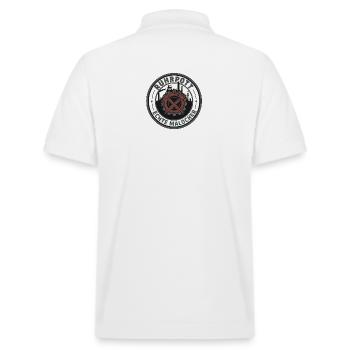 Ruhrpott Real Malocher Patch - Polo PREPSTER bio Stanley/Stella Unisexe - blanc - Dos - Andy (188cm)