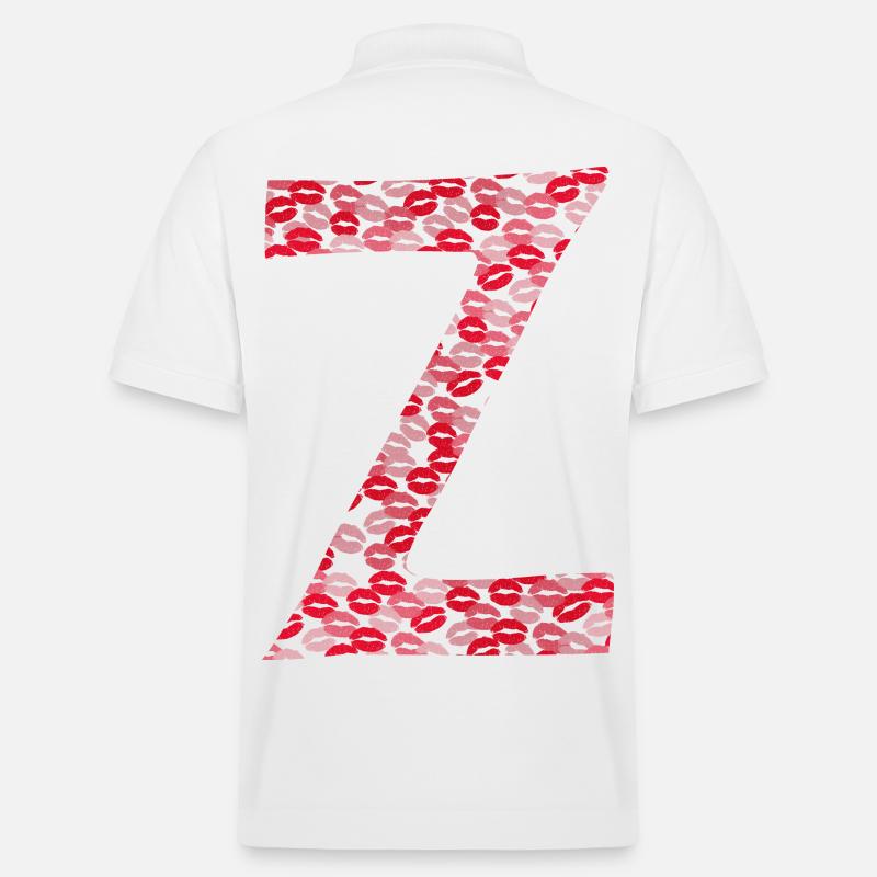 Buchstabe Z - Küsse Geschenkidee - Stanley/Stella Unisex Bio-Poloshirt PREPSTER - Weiß
