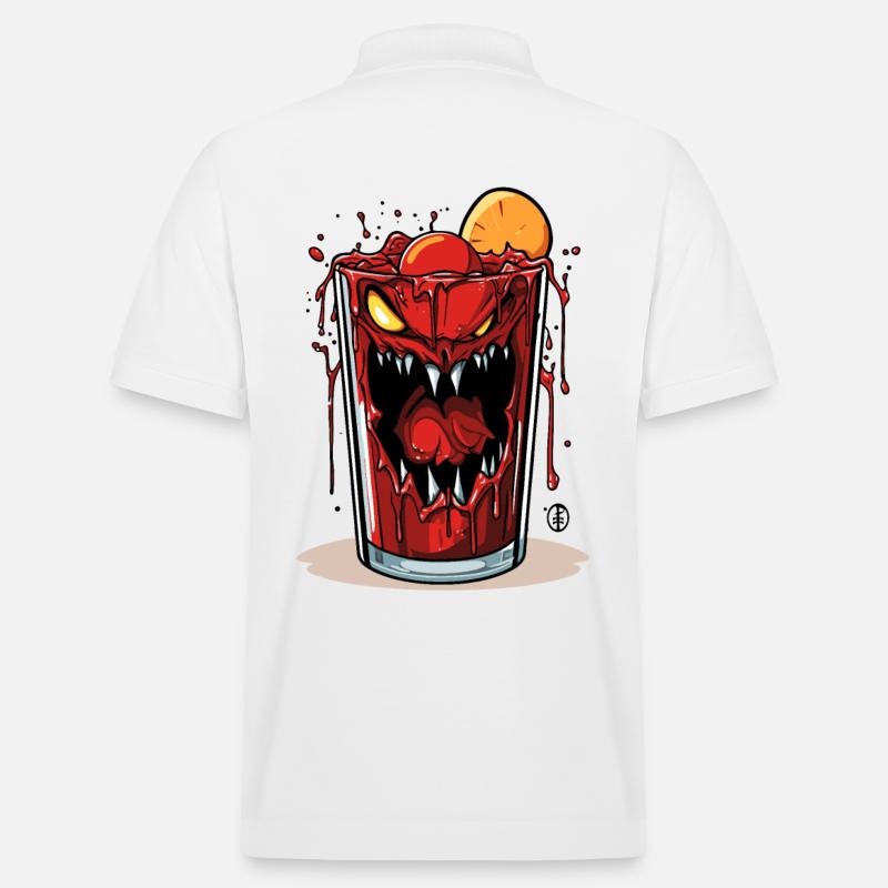 Jus de tomate Monster Mary - Polo PREPSTER bio Stanley/Stella Unisexe - blanc