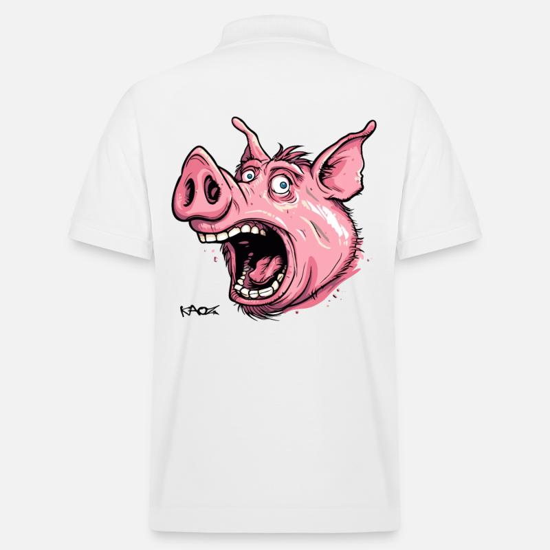Schockiertes Schwein - Stanley/Stella Unisex Bio-Poloshirt PREPSTER - Weiß