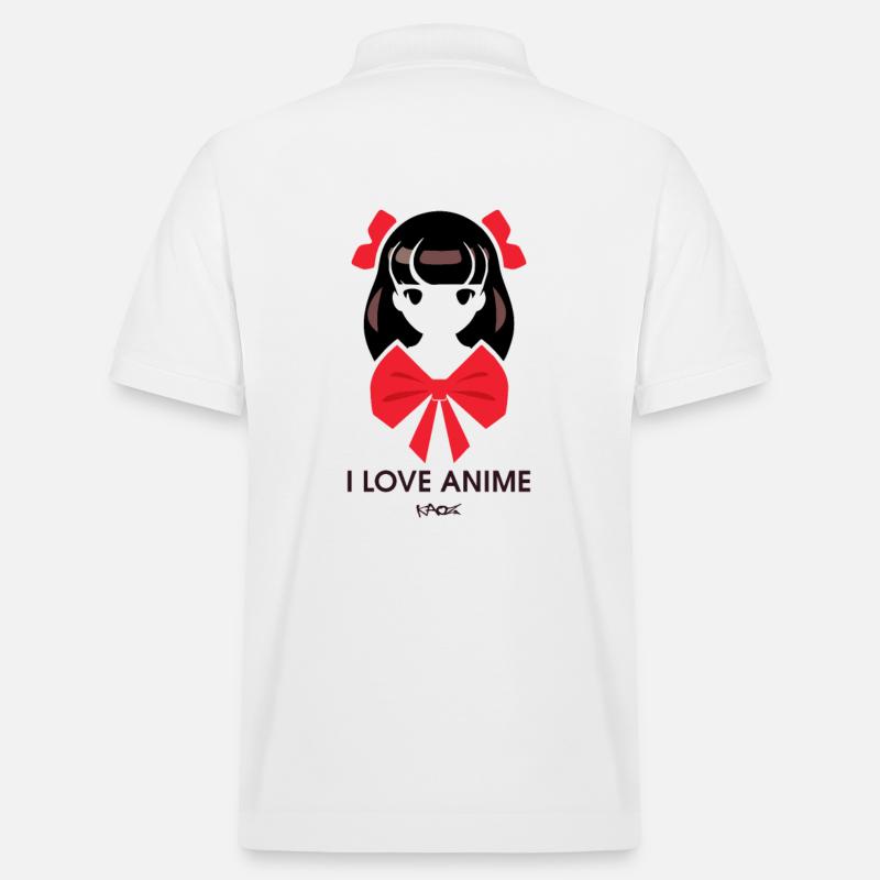 J’adore les anime - Polo PREPSTER bio Stanley/Stella Unisexe - blanc