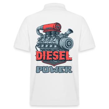 Puissance des moteurs diesel - Polo PREPSTER bio Stanley/Stella Unisexe - blanc - Dos - Andy (188cm)