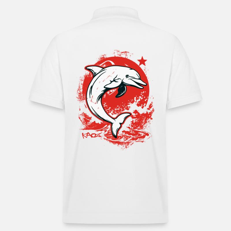 Parodie avec Star Dolphin Buddy - Polo PREPSTER bio Stanley/Stella Unisexe - blanc
