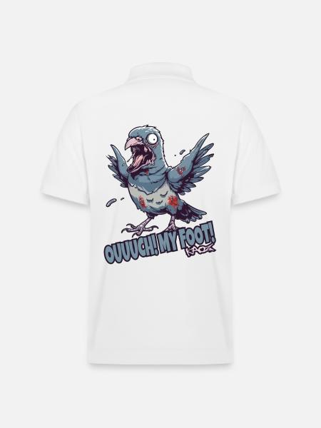 Aua, mein Fuß, Zombie-Taube - Stanley/Stella Unisex Bio-Poloshirt PREPSTER - Weiß