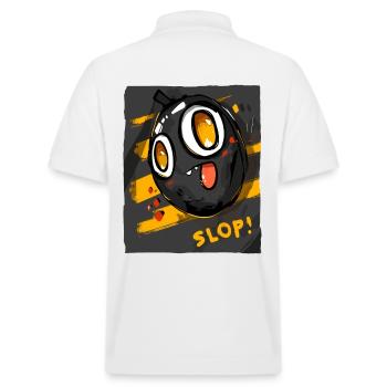 Bombe de dessin animé Slop drôle - Polo PREPSTER bio Stanley/Stella Unisexe - blanc - Dos - Andy (188cm)