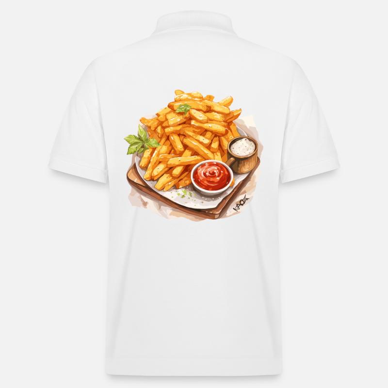 Leckere Pommes - Stanley/Stella Unisex Bio-Poloshirt PREPSTER - Weiß