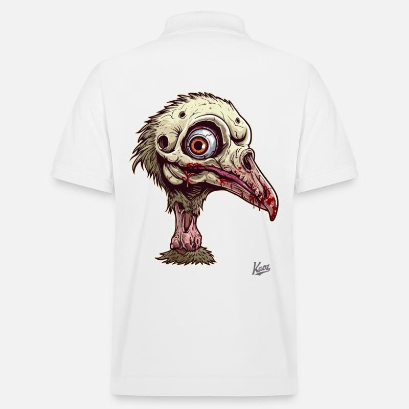 Zombie Straußenvogel Vogel - Stanley/Stella Unisex Bio-Poloshirt PREPSTER - Weiß