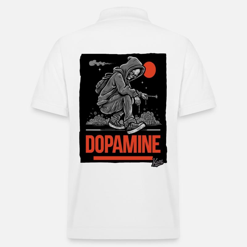 graffeur Skelet Skull Dopamine - Polo PREPSTER bio Stanley/Stella Unisexe - blanc