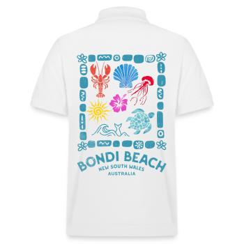 Bondi Beach Marine Souvenir - Polo PREPSTER bio Stanley/Stella Unisexe - blanc - Dos - Andy (188cm)