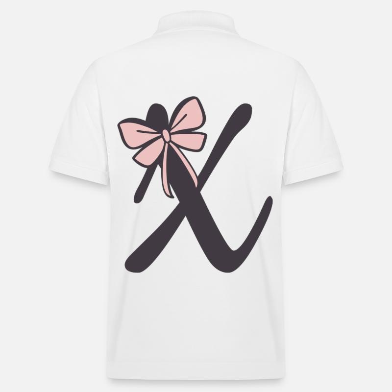 Anfangsbuchstabe X Schleifchen - Stanley/Stella Unisex Bio-Poloshirt PREPSTER - Weiß